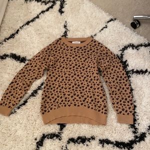 cheetah print sweater